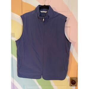 Peter Millar Mercer Men’s Large Blue Insulated Windproof Vest Golf